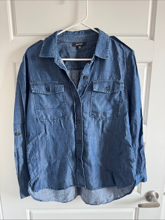 Lord & Taylor Tops - Lord & Taylor Blue Denim Button-Up Shirt